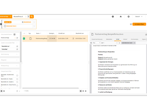 Verträge anhand von Filtern suchen_TACIM
