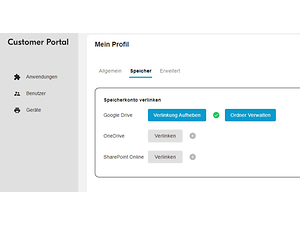 UTAX Cloud Capture_Cloud Speicher verbinden